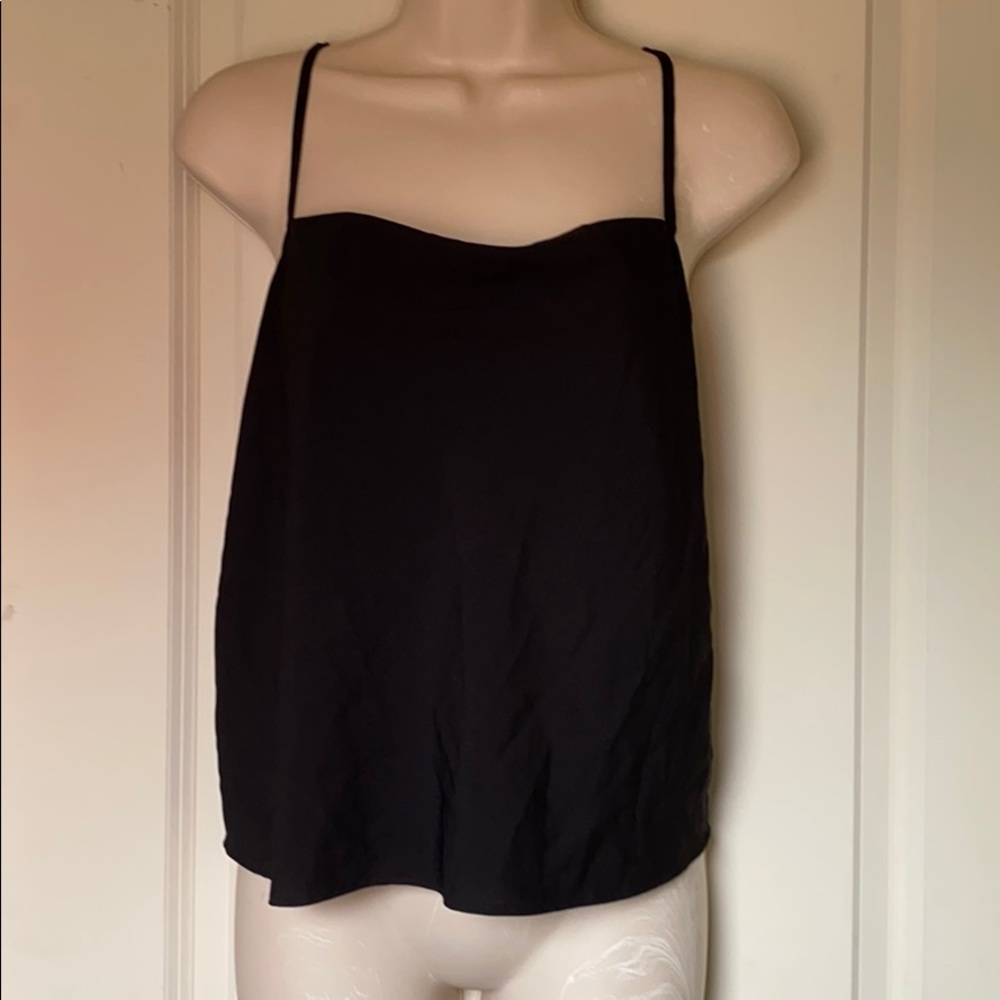 TOPSHOP black draped tank top size 6